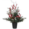 Букет c красными ягодами HOUSE OF SEASONS 45см в пластиковом горшочке 83091